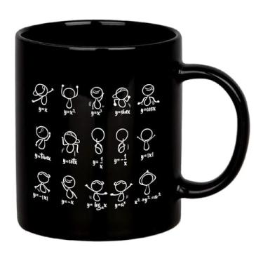 Imagem de Panvola Álgebra Dança Presentes de Matemática Figuras de Dança Equação Matemática Professor Estudante Ideias de Presente Caneca Cerâmica 325 ml Preto 325 ml