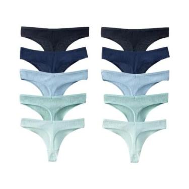 Imagem de Conjunto de 10 Calcinhas Lisas de Algodão - Conforto e Maciez para o D