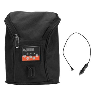 Imagem de Aquecedor de Mamadeiras Portátil para Carro Com Controle de Temperatura Ajustável, Aquecimento Rápido, Bolsa de Armazenamento de Garrafas, para Veículos DC12V, Bolsa (Preto)