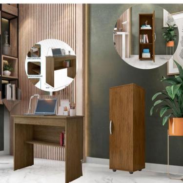 Imagem de Conjunto Para Escritório com uma escrivaninha e um armário organizador