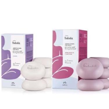 Imagem de Kit 2 Caixas de Sabonete Natura Todo dia 10 Unidades, Algodão/Amora Ve