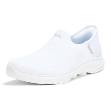 Imagem de Skechers Tênis feminino Go Walk 7 Springtime Hands Free Slip-ins, Branco, 34