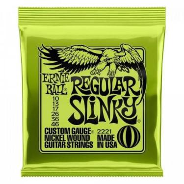 Imagem de Encordoamento Para Guitarra 0.10 Niquel Regular Slinky 2221 Ernie Ball