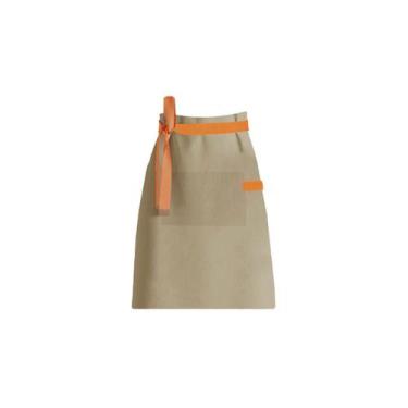 Imagem de Avental de Cintura Bege Laranja Bar Restaurante Cafe Bistro Unissex - 