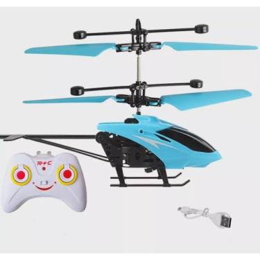 Imagem de Helicoptero Brinquedo Com Controle Remoto Recarregável E Sensor(az) - 