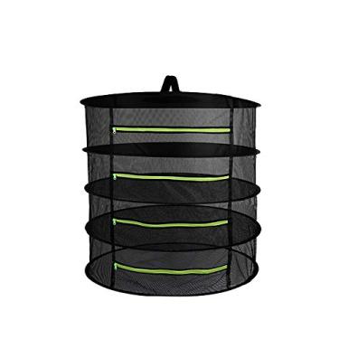 Imagem de Rack de Secagem de Plantas, Malha Respirável Ervas Multilayer Secador de 8 Camadas Dobráveis ​​Malha Pendurada na Rede de Secador Com Zíperes para Sementes Flores Brotações