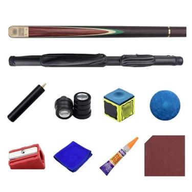 Imagem de Taco de Bilhar Profissional com Madeira de Alta Qualidade, Construção Impecável e Design Sofisticado (Tacos de bilhar e acessórios+ barril de tacos, 9.5mm)