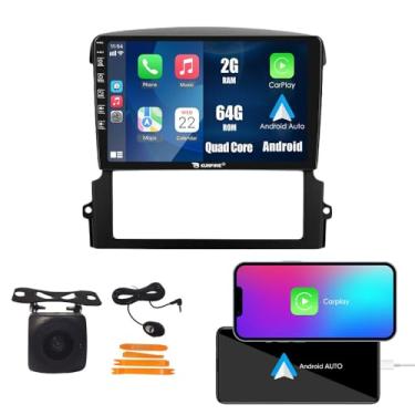 Imagem de Kunfine Car CarPlay Android Navegação Automática Rádio GPS Estéreo Câmera Reversa Tela IPS Touchscreen Tablet Pad Media Player para Kia Sorento 2002-2008, se Aplicável Quad Core 2G + 64G