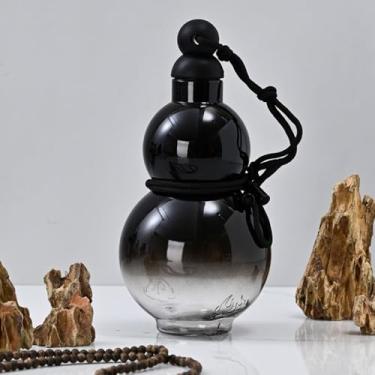 Imagem de ZIYOUGOU Garrafa de água de cabaça, viagem esportiva de 800 ml para academia, garrafa estilosa, jarro portátil de grande capacidade durável (versão de cabeça redonda).