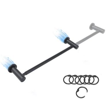 Imagem de Barra magnética de toalha para geladeira, haste magnética ajustável de aço inoxidável de 35,5 a 63,5 cm, suporte magnético multifuncional para toalha de cozinha, calendário flip de sala de aula, papel