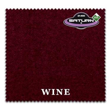 Imagem de Championship Saturn II Teflon Bilhar mesa de bilhar pano de feltro 590 ml - com pontos - trilhos pré-cortados - Revendedor autorizado (Vinho, 2 m)