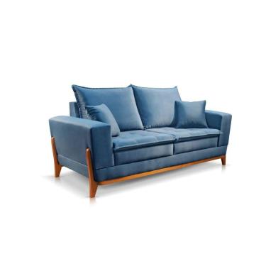 Imagem de Sofá Fixo Luxo Hawai 2m Veludo JC Estofados