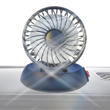 Imagem de Fan para carros, fãs de carros que sopram ar frio, Cooler de cabeça única para o painel, Ventilador de resfriamento de veículos dobráveis, 3 velocidades, para SUVs, trailers, caminhões, sedãs, cruzeir
