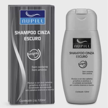 Imagem de Shampoo Desamarelador Nupil Cinza Escuro 120ml