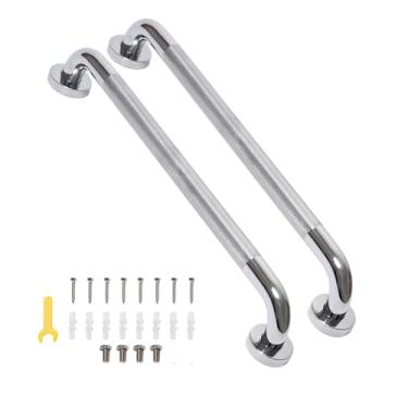 Imagem de Barra de apoio para chuveiro, alça de barra de apoio de banheiro de 81 cm com aderência serrilhada antiderrapante, barra de equilíbrio de banho de aço inoxidável, barra de segurança de banho de 3 cm