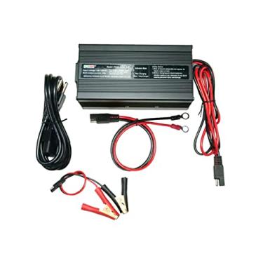 Imagem de reBel Batteries - Carregador LiFePO4 de 12 V 20 Amp chip inteligente CC/CV multiestágios terminais de anel de carregador de bateria de lítio mais clipes jacaré