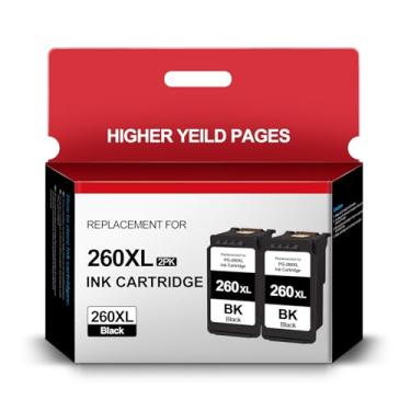 Imagem de SHUPAN Cartucho De Tinta Preta Pg-260Xl Para Substituição Em Cartuchos Canon 260 260Xl Funciona Impressora Pixma Tr7020 Ts6420 Tr7022 Ts5300 Ts5320 (2 Pretos)