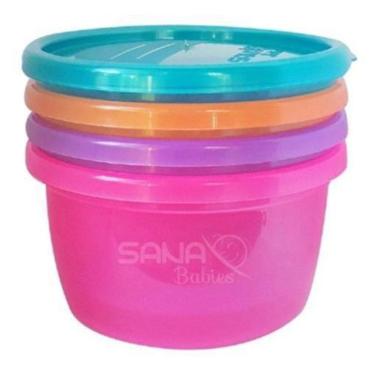 Imagem de Potes Multiuso 236Ml Com 4 Unidades - Sana Babies Meninas