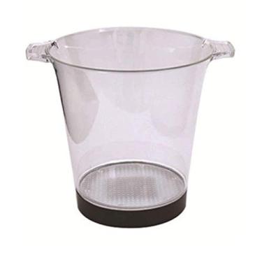 Imagem de FTOQWZXV Balde de gelo, balde de gelo de acrílico transparente balde de champanhe para quarto de hóspedes balde de gelo de plástico ferramenta prática de barman, adequado para bebidas e festas
