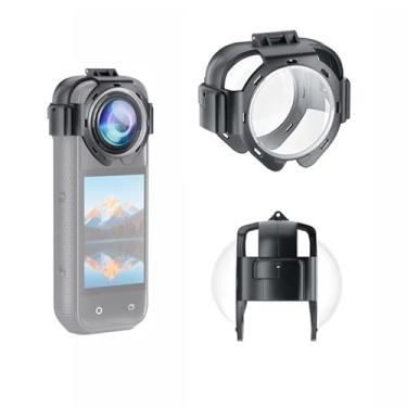 Imagem de SZZCNOX Protetores de lente premium para acessórios de câmera Insta360 X5, capa protetora de lente resistente a arranhões, alta transparência e dureza 10H protetor de lente de vidro temperado óptico