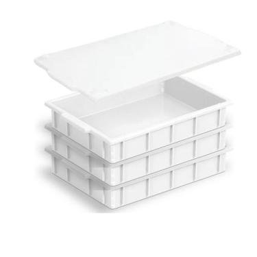 Imagem de Kit Com 3 Caixas De Fermentação Massa De Pizza C/ Tampa 7l - LCR