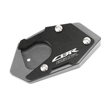 Imagem de Acc-Creativity Placa de extensão com suporte lateral para pé de motocicleta compatível com HONDA CB650R CBR650R 2019-2020 (CBR650R, titânio)