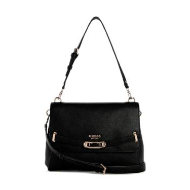 Imagem de GUESS Silvye Bolsa de ombro com aba, Preto, One Size