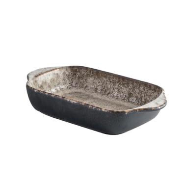 Imagem de Forno de cerâmica doméstico estilo japonês transformação criativa de orelha dupla assadeira - cal quadrada de 24 cm