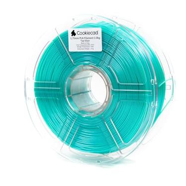 Imagem de Cookiecad Filamento PLA 1,75 mm 1kg Filamento de impressora 3D com glitter iridescente - Elixir PLA azul-petróleo