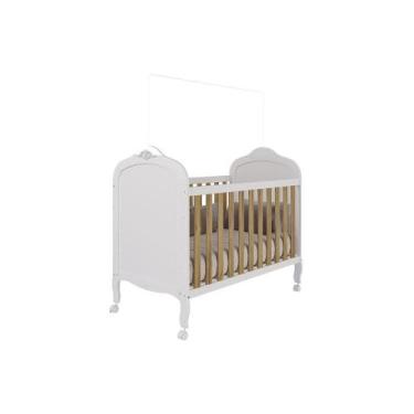 Imagem de Berço / Mini Cama Infantil Elô 2 em 1 Branco/Amendoa - Peroba - Móveis