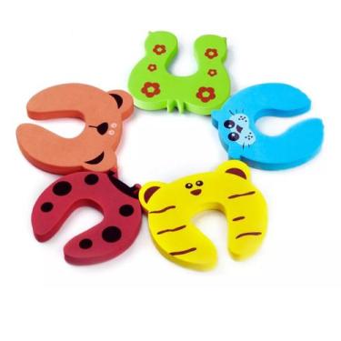 Imagem de Aparador Para Portas Sortido Bichinho Decoração Animais Kit Com 5 Unid