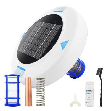 Imagem de SEEBEEBUS Ionizador Solar Para Piscinas – Limpador Flutuante Com Ânodo De Cobre Modernizado E Painel Superdimensionado, Adequado Até 45.000 Gal, Reduz O Cloro Em 85%, Desfrute Água Limpa Todas As Es