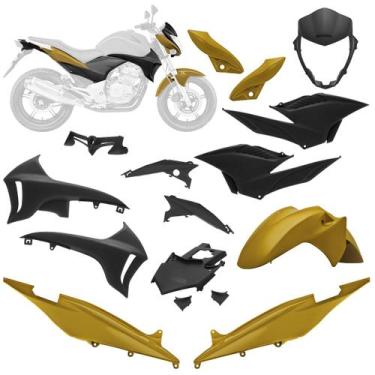 Imagem de Kit Carenagem Moto Honda CB 300R 2010 a 2012 9 Peças Pro Tork Substitu