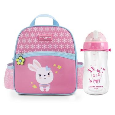 Imagem de Kit Lancheira Térmica 4750ml Com Garrafa Infantil 460ml - Jacki Design Rosa