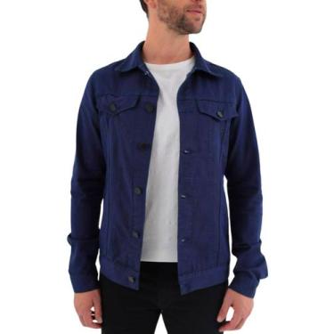 Imagem de Jaqueta Sarja Premium Slim Masculina - TLT Modas, Marinho, P