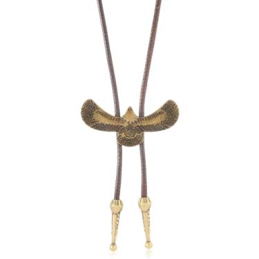 Imagem de Dlknp Colar ocidental de couro cowgirl para mulheres, acessórios de fantasia, joias ocidentais, 15.75-31.5 inches, Liga de aço, Sem Pedra Preciosa