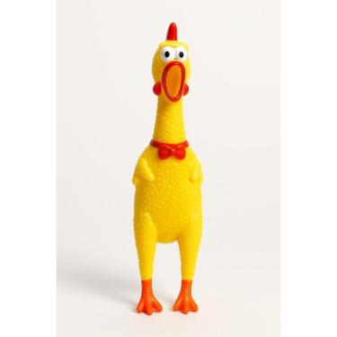 Imagem de Brinquedo Galinha 16Cm Borracha Com Som Para Cães Pet