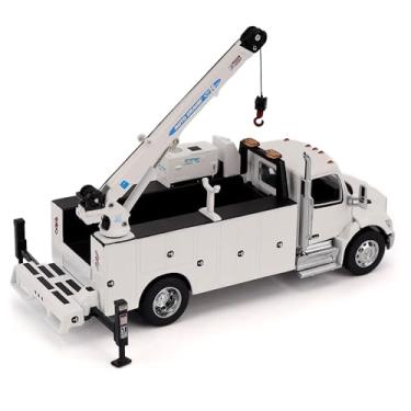 Imagem de Caminhão de trabalho Peterbilt modelo 536 escala 1:50 Auto-Crane Titan85-Body HC14-Crane com Miller EnPak (branco) - Série de transporte | Modelo colecionável fundido em escala 1:50 71214