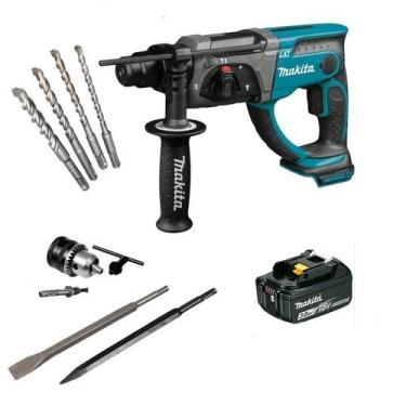 Imagem de Martelete Comb Makita Dhr202Z 18V + 1Bat 3Ah + Acessórios