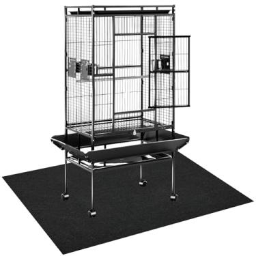 Imagem de CebraBounze Tapete grande para gaiolas de pássaros, 89 x 119 cm para gaiolas de pássaros, gaiola de cachorro, aquários de répteis, forro de feltro impermeável com suporte antiderrapante para