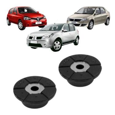 Imagem de Par Coxim Superior Amortecedor Traseiro Logan Sandero Clio - Solupe Pa