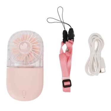 Imagem de AUNMAS Ventilador Portátil Portátil, 5 Velocidades de Baixo Ruído Recarregável Ventilador 3 Em 1 fã de Mesa de Pescoço Dobrável para Camping de Viagens Outdoo (Rosa)