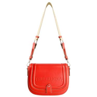 Imagem de True Religion Bolsa de mão, bolsa de ombro feminina com logotipo Bombe, vermelha
