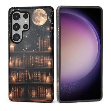 Imagem de Capa para Samsung Galaxy S25 Ultra, Silicone Macio Fosco + PC Rígido Anti-Riscos Corpo Inteiro Robusta À Prova de Choque Capa 2 em 1 para Mulheres e Homens - Estante Gótica Lua