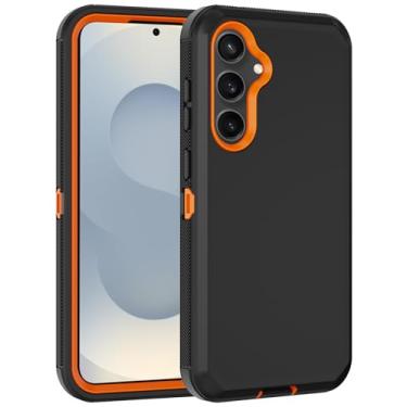 Imagem de Aimoll-88 Capa para Samsung Galaxy S25 Plus, capa para Galaxy S24 Plus, com protetor de tela resistente, capa protetora de celular robusta à prova de choque para Galaxy S25+ Plus (laranja)