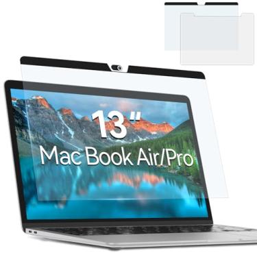 Imagem de Filtro magnético antiluz azul para MacBook Air/Pro de 13 polegadas (2016-2022, M1, M2), película removível para computador MAC de 13,3 polegadas, protetor de tela de laptop brilhante com capa de