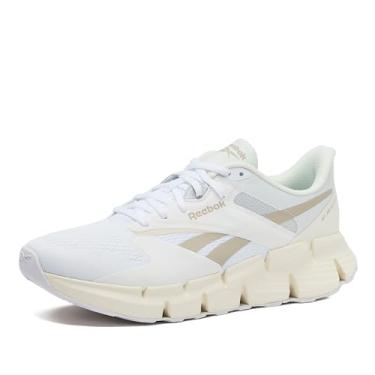 Imagem de Reebok Tênis adulto unissex Zig Dynamica 5, Calçado branco/giz vintage/bege esportivo, 11 Women/9.5 Men