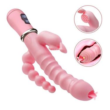 Imagem de Vibrador Feminino Estimulação Tripla Ponto G Recarregável - Vbrante