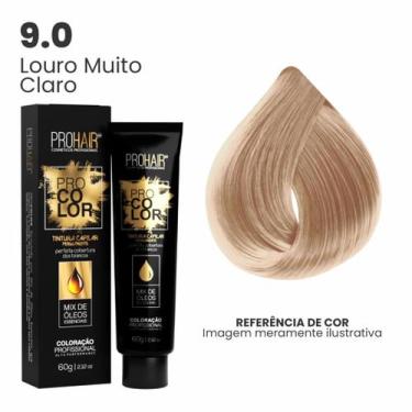 Imagem de Coloração Profissional 60g Pro Color - PROHAIR, 9.0 Louro Muito Claro