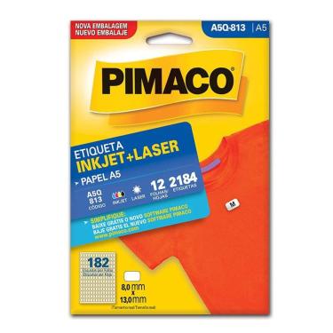 Imagem de Etiqueta inkjet/laser A5Q813 c/ 12 fls Pimaco